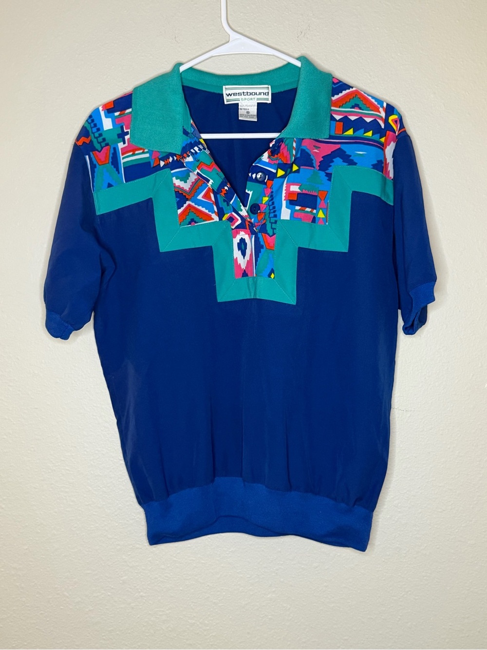 Vintage Women’s Westbound Sport Aztec Color Block Small Top